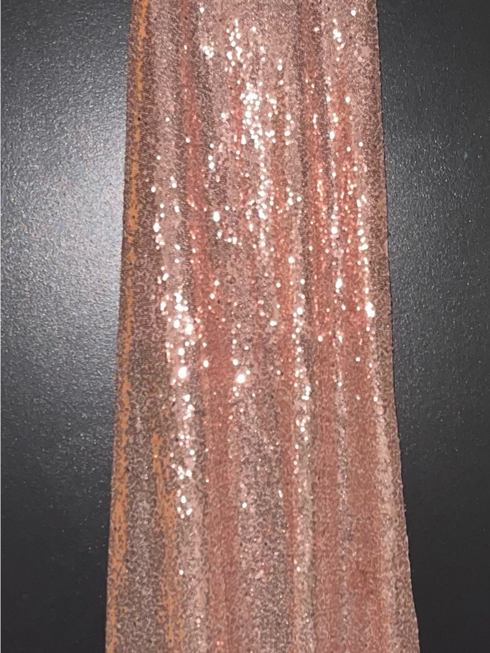 Backless Sequin Evening Dress in Rose Gold - Women